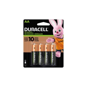 PILA RECARGABLE AA  X 4 UNID DURACELL