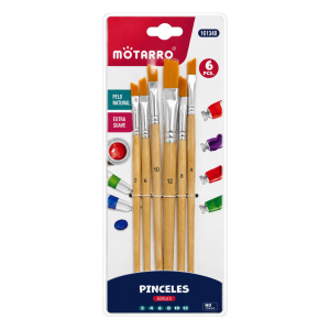 PINCEL SET 6 UNID BICELADO MOTORRO