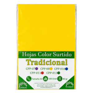 PAPEL FOTOCOPIA A4 100 HJ SURTIDA TREMULEN
